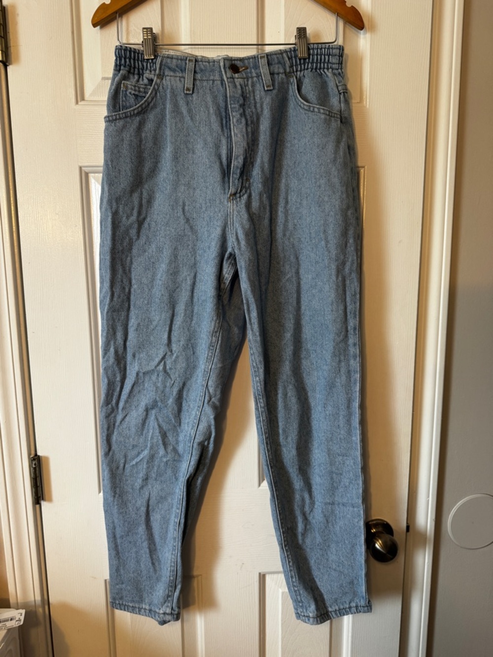 VTG 90s L.L. Bean Double L Comfort Waist Mom Jeans Light Wash 12 Reg